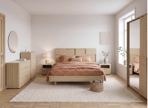 Lit double 180x200 avec tête de lit LUMA - 2