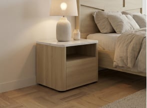 1-Drawer Bedside Table LUMA - Light Oak