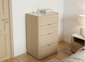 Chiffonnier 4 tiroirs LUMA - Chêne clair
