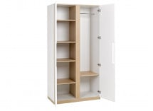 Armoire 2 portes PRADO – Blanc/Chêne Nateo Concept - 4
