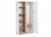 Armoire 2 portes PRADO – Blanc/Chêne Nateo Concept - 4