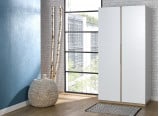 Armoire 2 portes PRADO – Blanc/Chêne Nateo Concept - 1