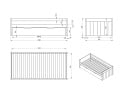 Lit gigogne banquette 90x190 TYKO - Dimensions
