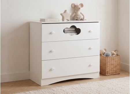 Commode 3 tiroirs CLOUD – Blanc Nateo Concept - 1