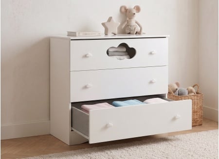 Commode 3 tiroirs CLOUD – Blanc Nateo Concept - 2
