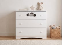 Commode 3 tiroirs CLOUD – Blanc Nateo Concept - 4