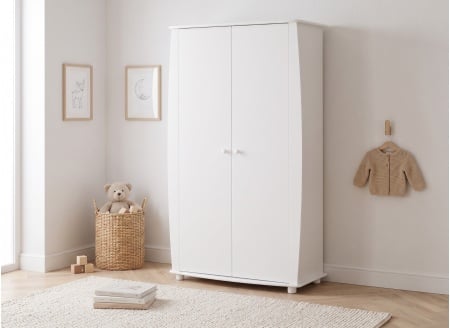 Armoire 2 portes CALTON - Blanc 1