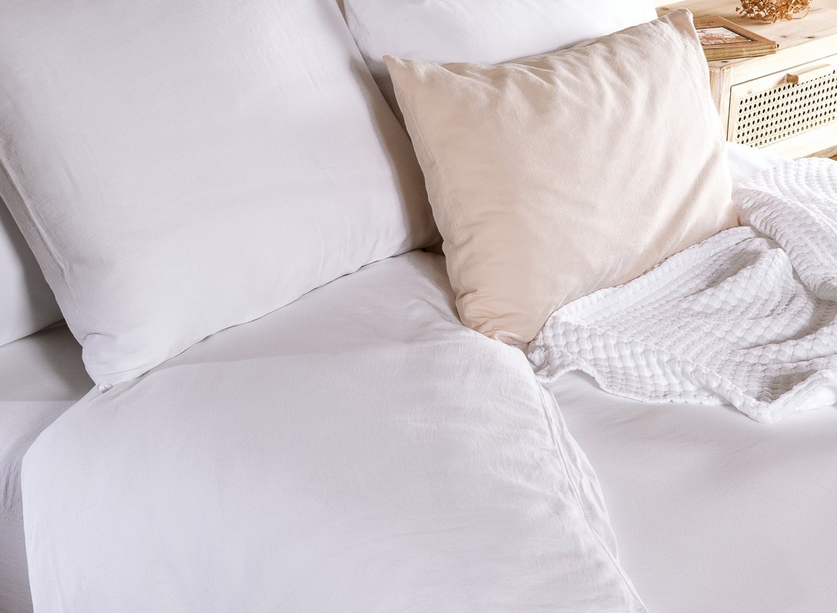 Housse de couette 220x240 Coton Bio - Blanc 1