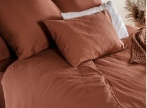 Housse de couette 220x240 Coton Bio - Terracotta 1