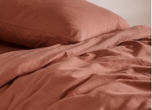 Housse de couette 220x240 Coton Bio - Terracotta 2
