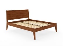 Lit en bois massif 140x200 GABRIEL - Noyer 8