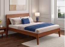 Lit en bois massif 160x200 GABRIEL - Noyer 1