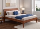 Lit en bois massif 160x200 GABRIEL - Noyer 1
