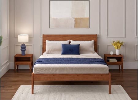 Solid Wood Bed 160x200 GABRIEL - Walnut