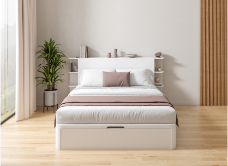 Kopfteil mit Stauraum 200 cm COLETTE - Weiß