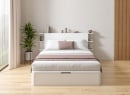 Tête de lit avec rangement 200 cm COLETTE - Blanc - 2