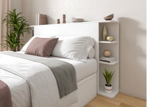 Kopfteil mit Stauraum 200 cm COLETTE - Weiß