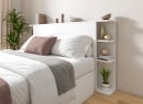 Tête de lit avec rangement 200 cm COLETTE - Blanc - 1