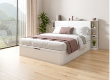 Tête de lit avec rangement 200 cm COLETTE - Blanc - 3