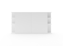 Tête de lit avec rangement 200 cm COLETTE - Blanc - 6