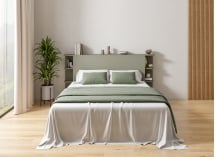 Tête de lit avec rangement 200 cm COLETTE - Vert - 2