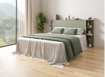 Tête de lit avec rangement 200 cm COLETTE - Vert - 3