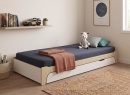 Lit enfant 90x190 KALIX - Blanc/Bois - 3