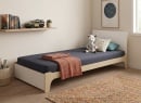 Lit enfant 90x190 avec tête de lit KALIX - 1