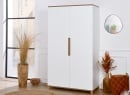 Armoire 2 portes ALBI Blanc/Chêne - 1