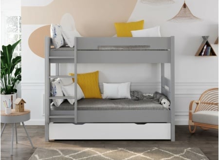 ANGEL 90x190 Separable Bunk Bed - Grey