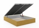 Lit coffre 140x200 en tissu grainé ALOE - Moutarde - 8