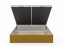 Lit coffre 140x200 en tissu grainé ALOE - Moutarde - 9