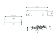 Lit avec tête de lit en bois massif  CELESTE - Hêtre 7