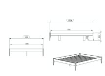 Lit en bois massif 160x200 CELESTE - Hêtre 5