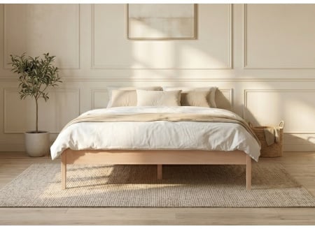 CELESTE Solid Wood Bed 160x200 - Beech