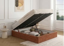 Lit coffre 160x200 ALOE - Terracotta 2