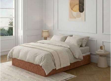 Lit coffre 140x200 ALOE - Terracotta 1