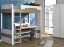 Bureau 2 tiroirs PRADO – Blanc/Chêne Nateo Concept - 3