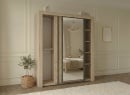 Armoire 2 portes coulissantes avec miroir OSCAR - 2