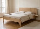 Lit double 140x190 + chevet BALI Chêne naturel - 1