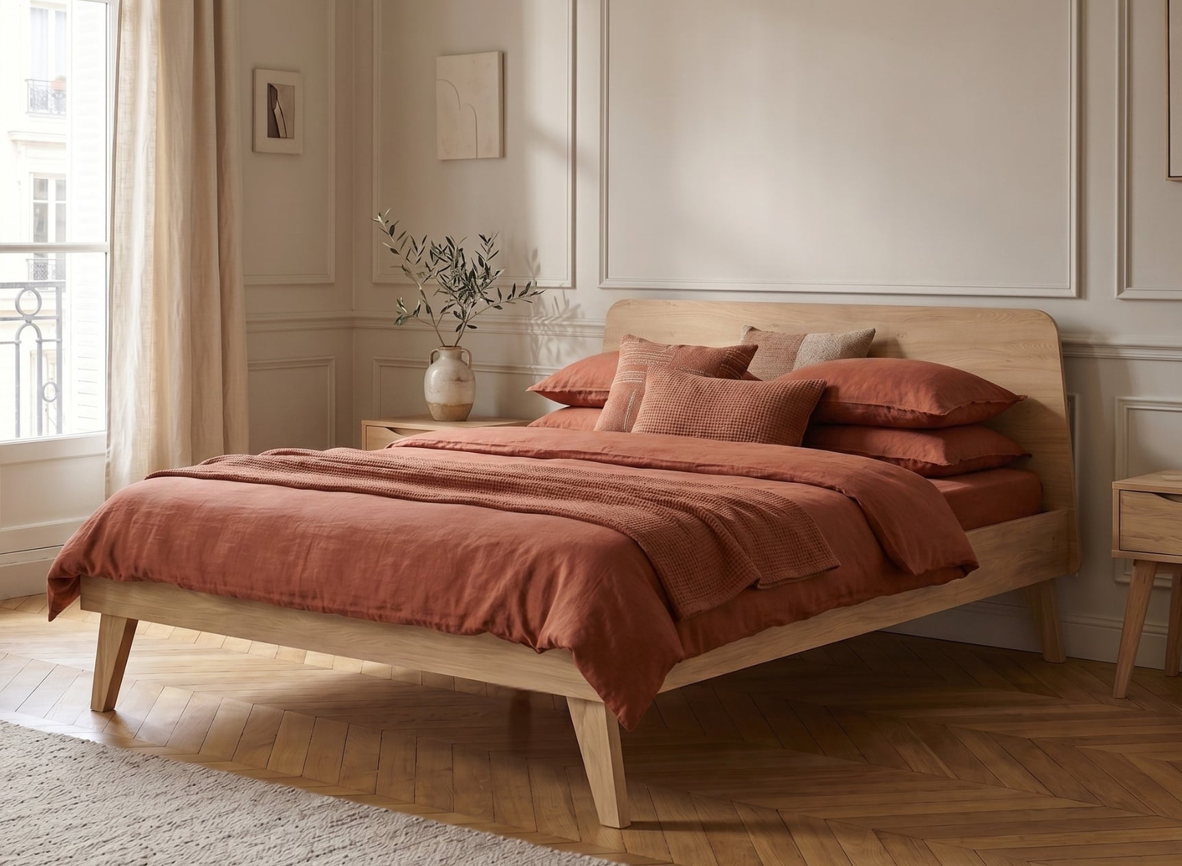 Doppelbett 160x200 aus Eiche LOKI