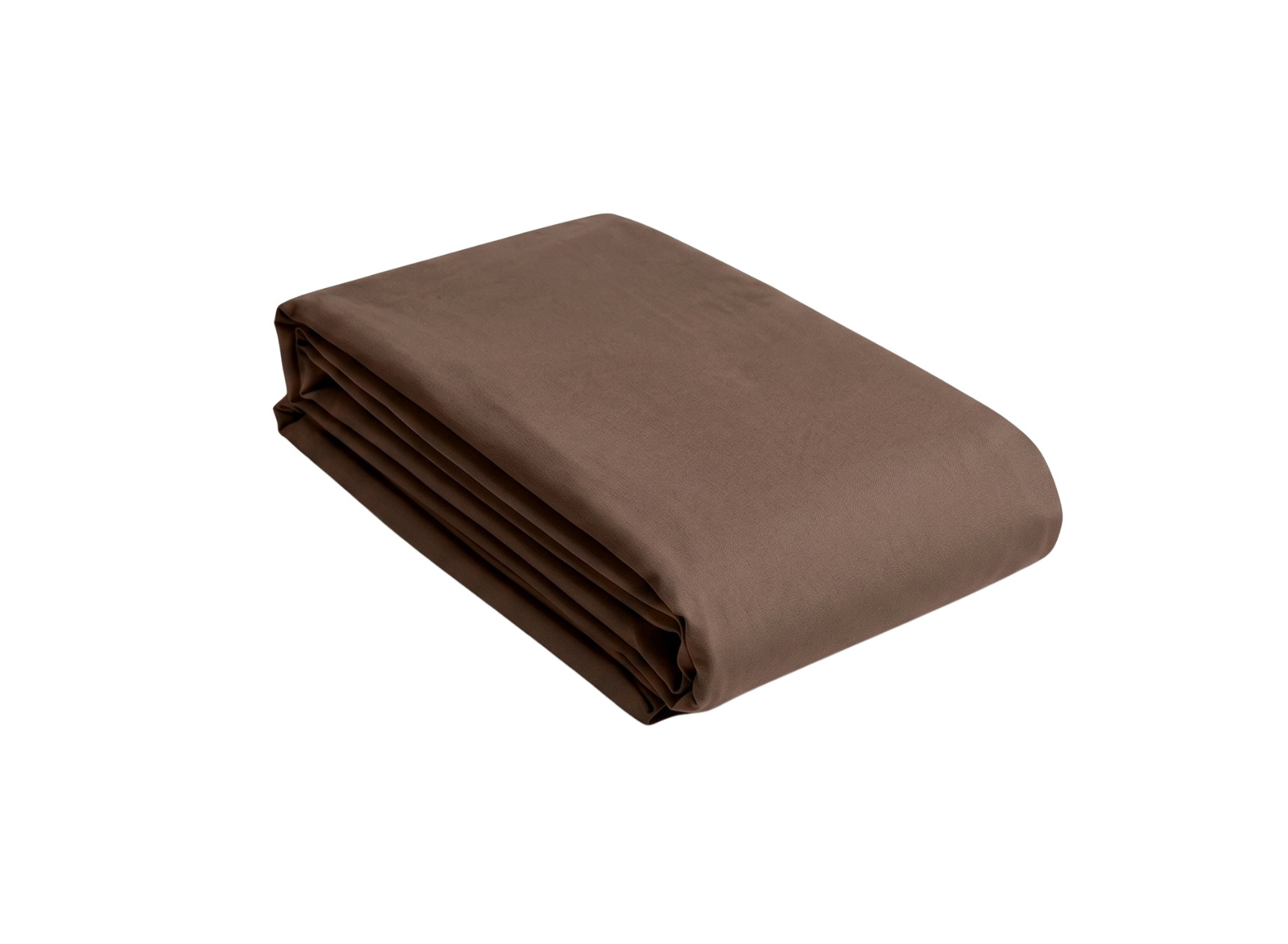 Drap housse 70x140 Satin de Coton bio - Brun