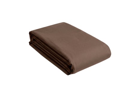Drap housse 90x200 Satin de Coton bio - Brun