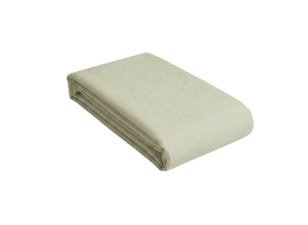 Drap housse 90x190 Satin de Coton bio - Tilleul