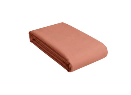 Drap housse 90x200 Coton Bio - Terracotta