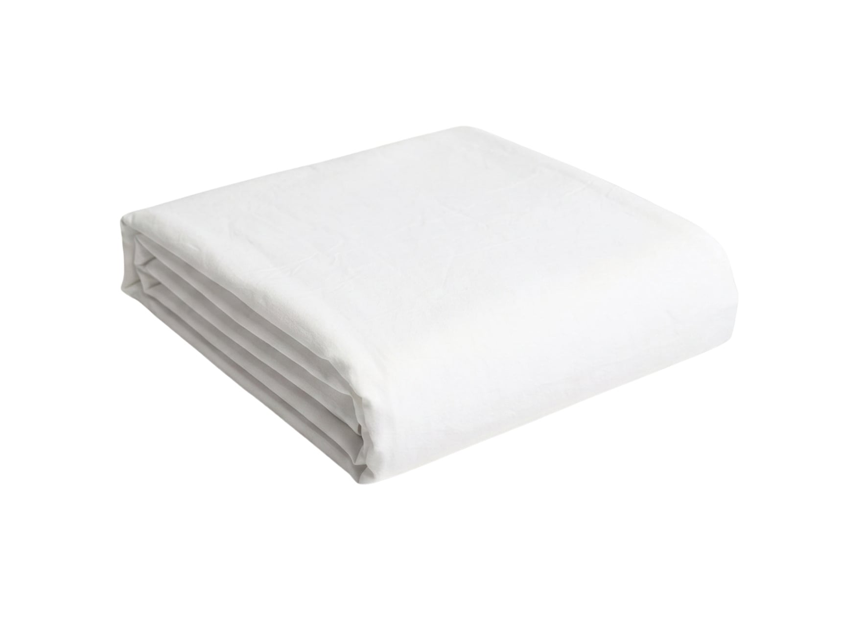 Drap housse 160x200 Satin de Coton bio - Blanc