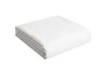 Drap housse 160x200 Satin de Coton bio - Blanc