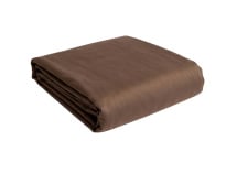 Drap housse 140x200 Satin de Coton bio - Brun