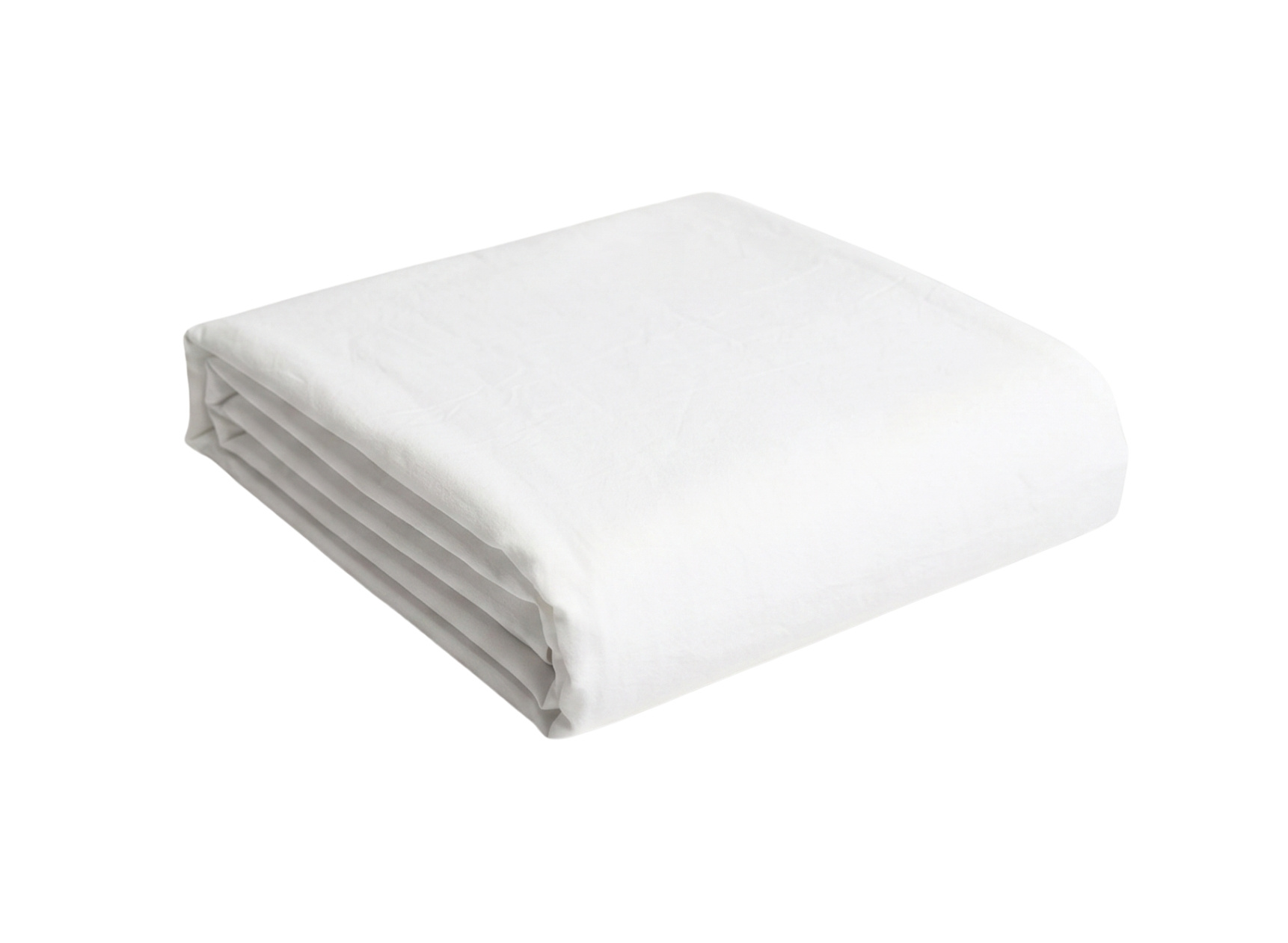 Drap housse 140x190 Satin de Coton bio - Blanc