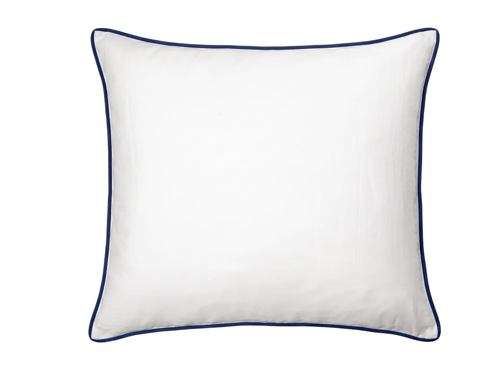 Taie d'oreiller Percale - Blanc & Bleu Marine